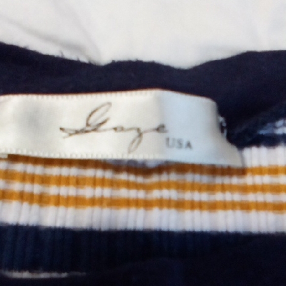 Striped Long Sleeve Top in Navy and White - Picture 4 of 9